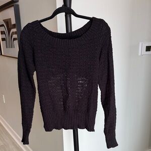 Free People Black Crew Neck Sweater
